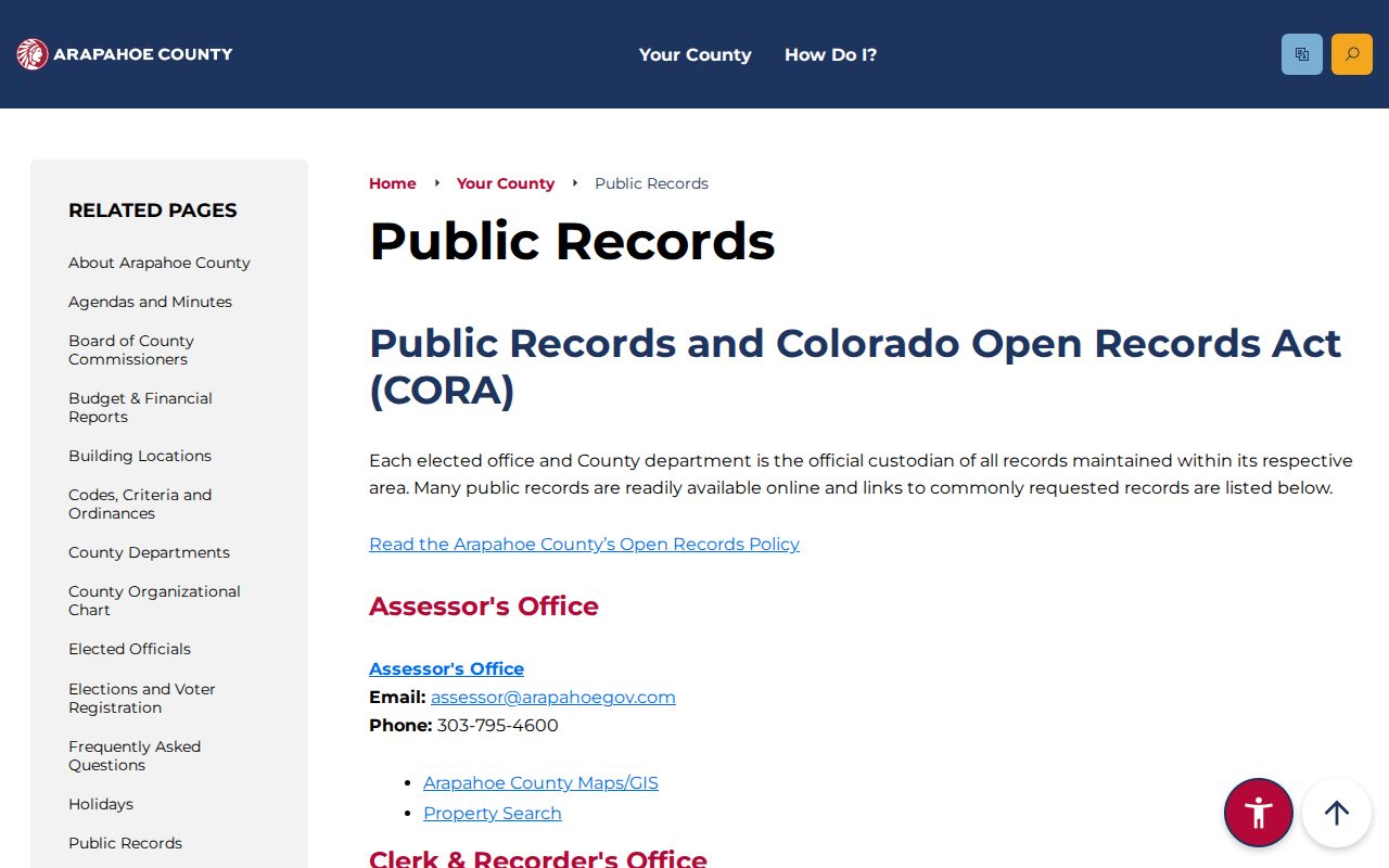 Arapahoe County 24-hour release public records routing