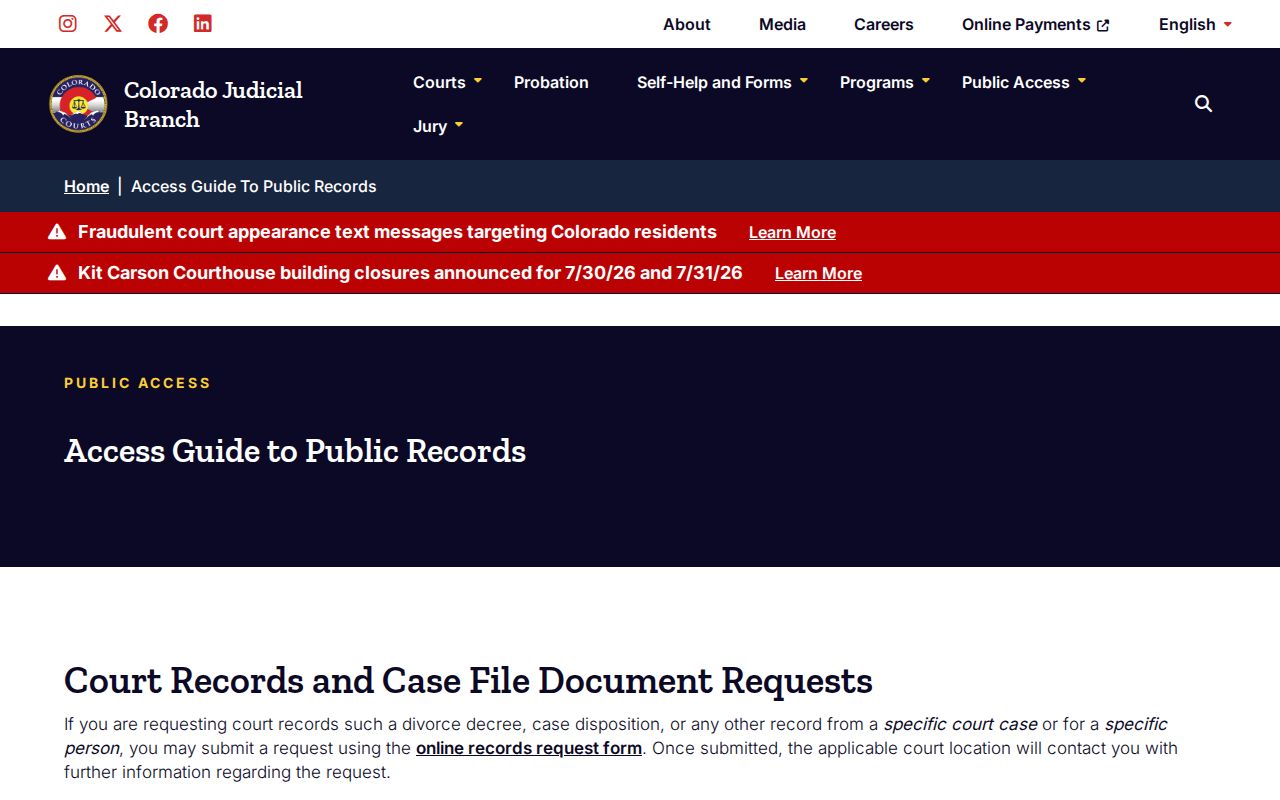 Arapahoe County 72-hour release court records access guide